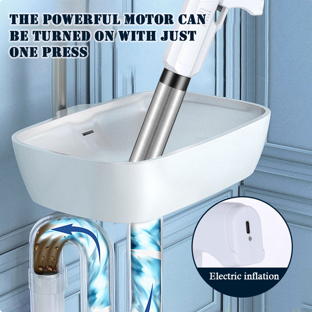 Plunger Toilet - 強力な電気トイレのプランガーの衝撃波のアンブロッカーのブロッキングのアンブロッキングのための反スプラッシュ下水道の排水の空気管の引き出し工具