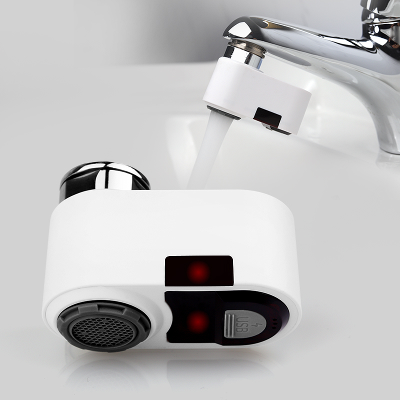 Basin Mixer Tap - スマート自動タッチレスハンズフリー電動赤外線センサー水栓 浴室洗面台用モーション自動センサー蛇口