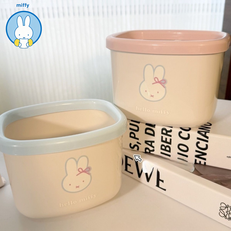 Home Edit Bathroom Storage - かわいいミッフィーの卓上ゴミ箱。学生寮や家庭での文房具、ペン立て、小物、紙くずの収納に最適。