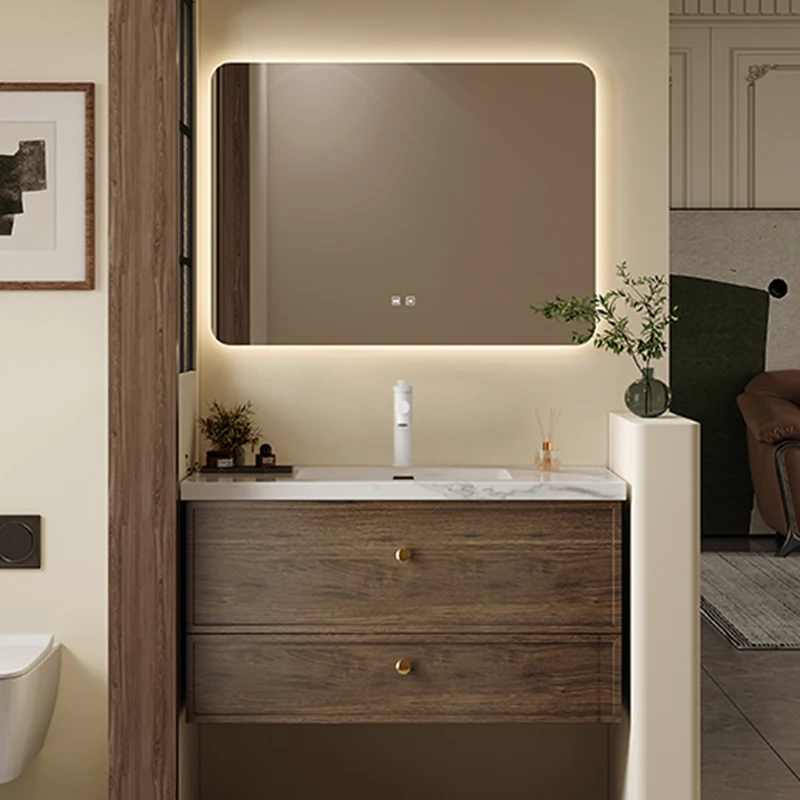 Home Bathroom Vanity Combo - S型トイレ収納、浴室用キャビネット、コーナー仕切り、ペーパー収納引き出し、浴室用キャビネット、省スペース、木製キャビネット、家庭用家具