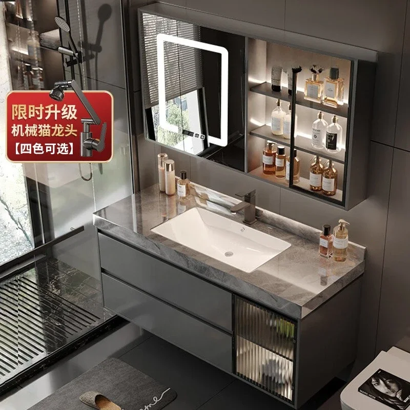 高級感のある洗面台キャビネット、セラミック製シンク、鏡、収納 - Home Bathroom Vanity Combo のレビューと価格