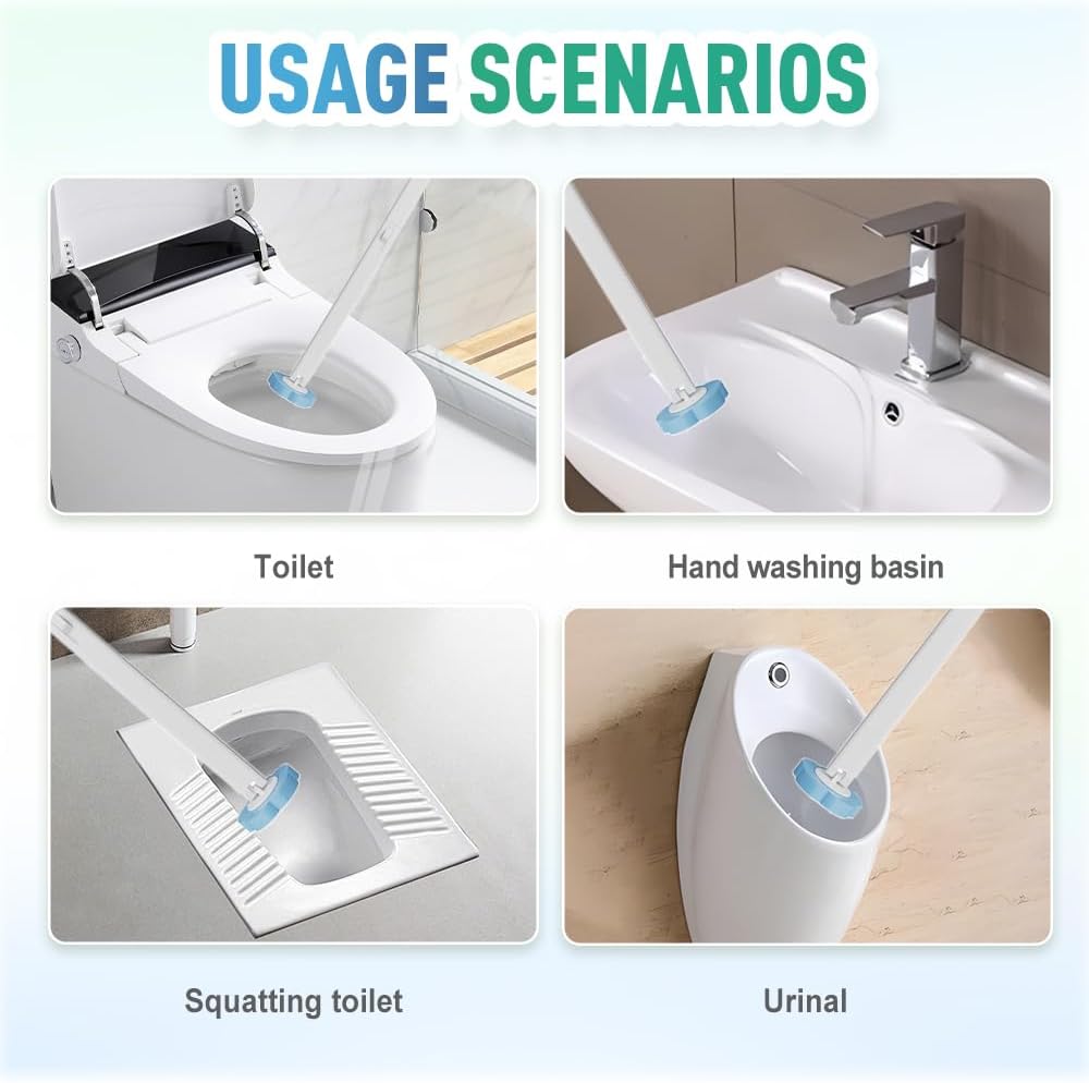 壁掛け式トイレブラシセット（ホルダー付き）、使い捨てブラシヘ - Plunger Toilet のレビューと価格