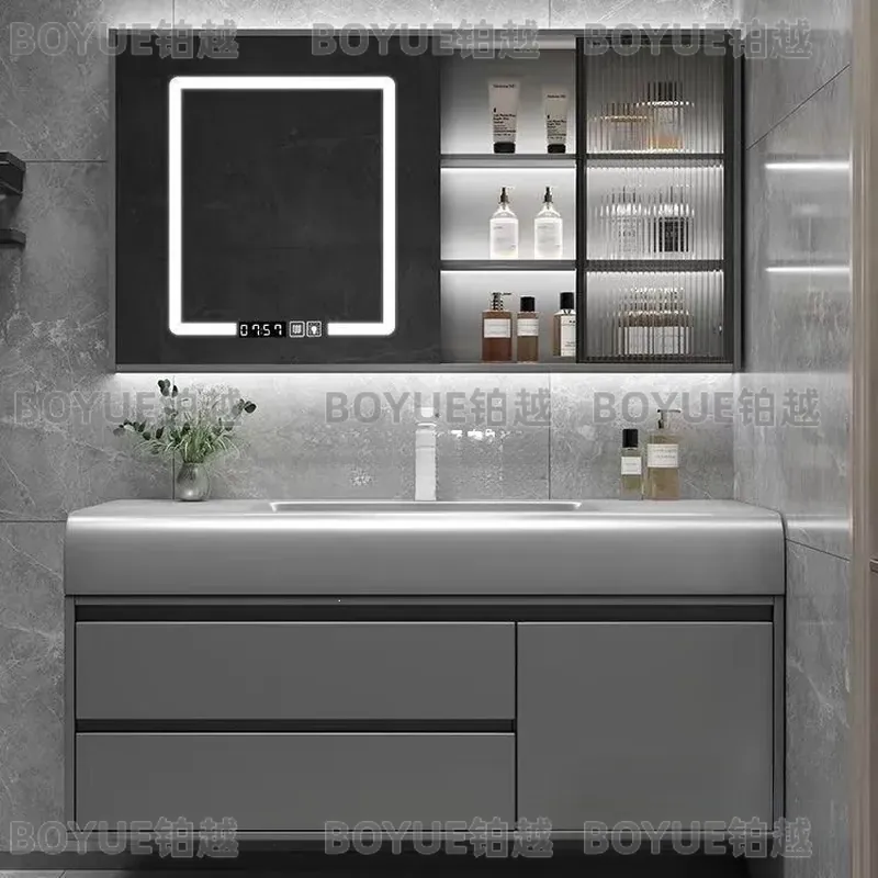 ライトラグジュアリー スマートバスルームバニティ、一体型セラ - Home Bathroom Vanity Combo のレビューと価格