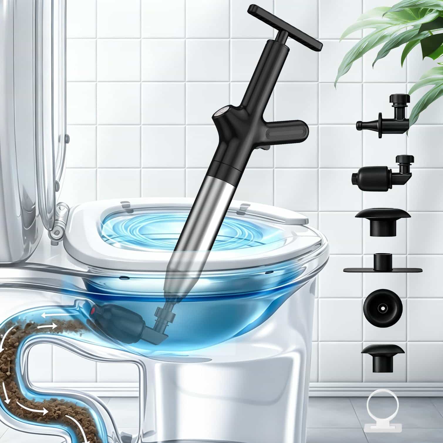 トイレ用排水クリーナー、高圧トイレ用プランジャー、多機能排水 - Plunger Toilet のレビューと価格