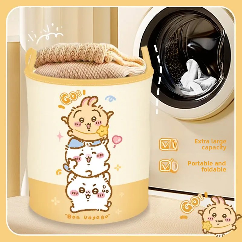 折りたたみ式ランドリーバスケット チイカワ アニメ キュート - Home Edit Bathroom Storage のレビューと価格