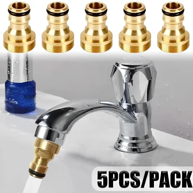 1/2/5 個ユニバーサルタップキッチンアダプタ真鍮蛇口散水 - Basin Mixer Tap のレビューと価格