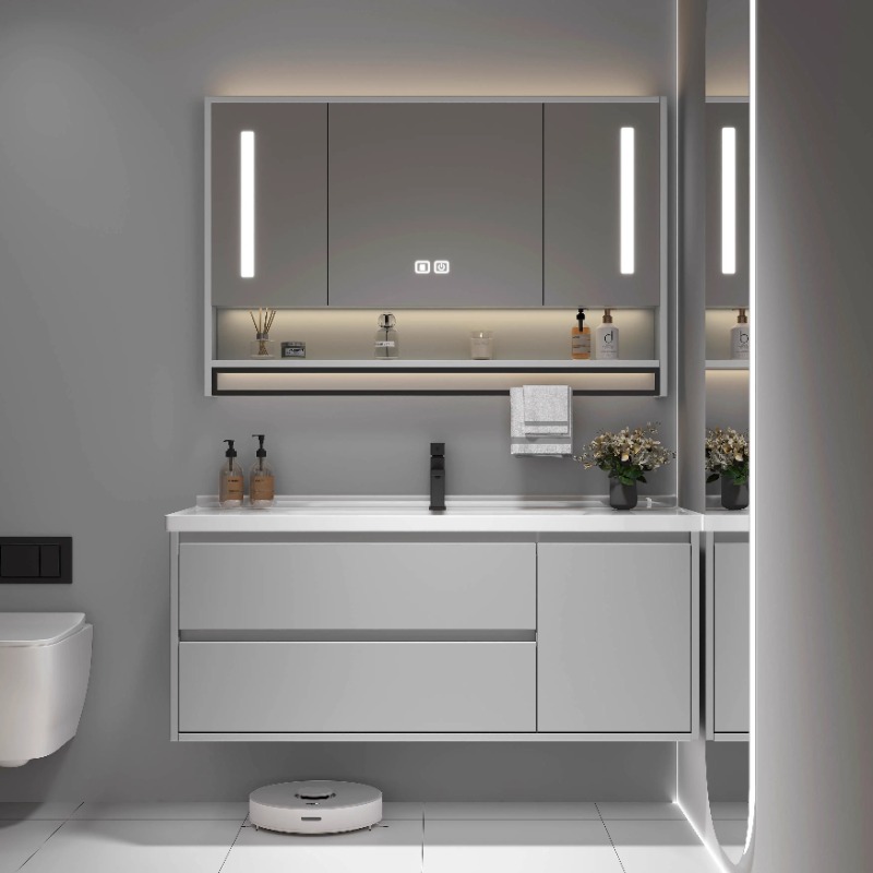 セラミック製トイレ洗面化粧台ヴィンテージ仕切り化粧台グレーの - Home Bathroom Vanity Combo のレビューと価格