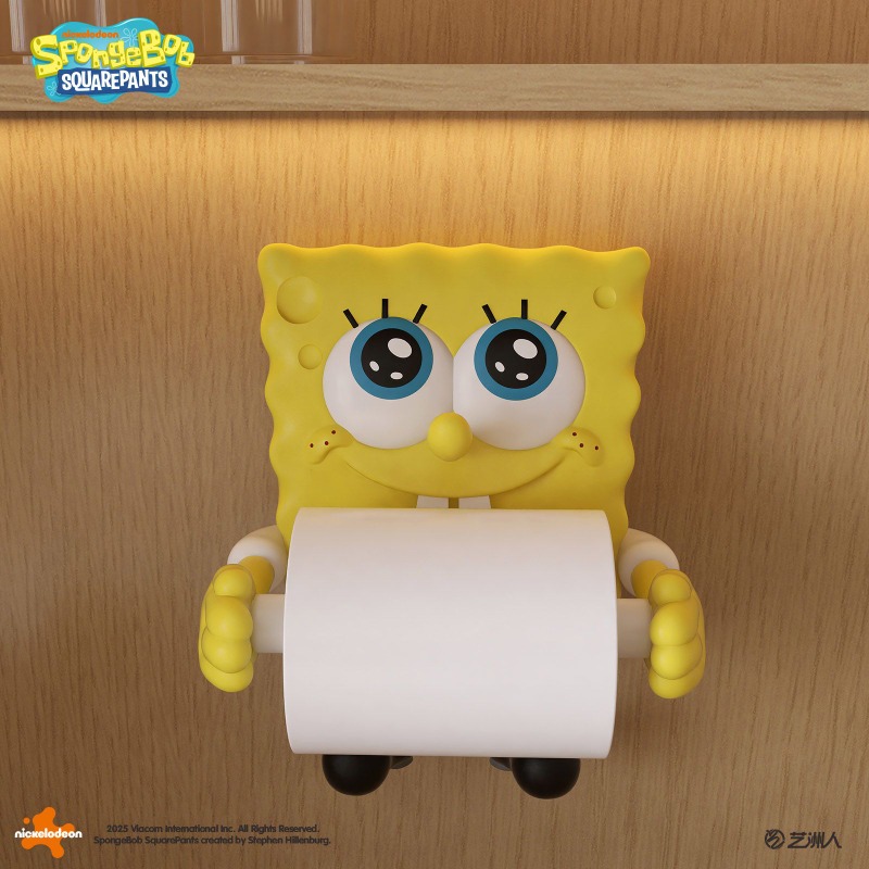 かわいいスポンジ・ボブのトイレットペーパーホルダー。壁に取り - Home Edit Bathroom Storage のレビューと価格