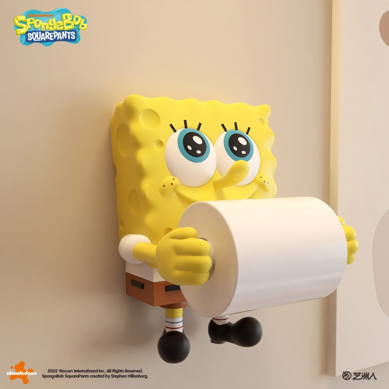 かわいいスポンジ・ボブのトイレットペーパーホルダー。壁に取り - Home Edit Bathroom Storage のレビューと価格